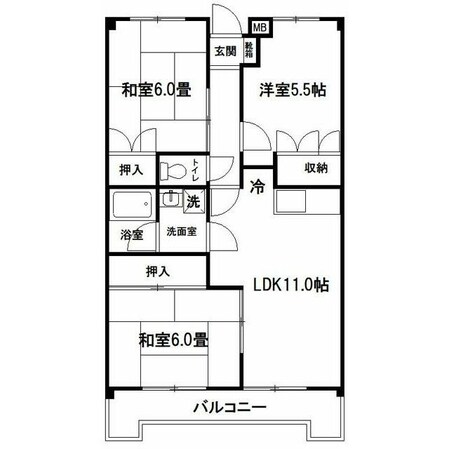 平和マンションの物件間取画像